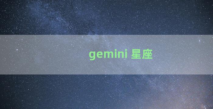 gemini 星座